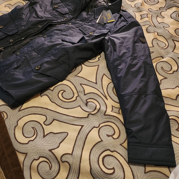 SOLD! $268 Polo Ralph Lauren Men Water Repellent Field Jacket Full Zip Navy Sz L - Picture 3 of 12